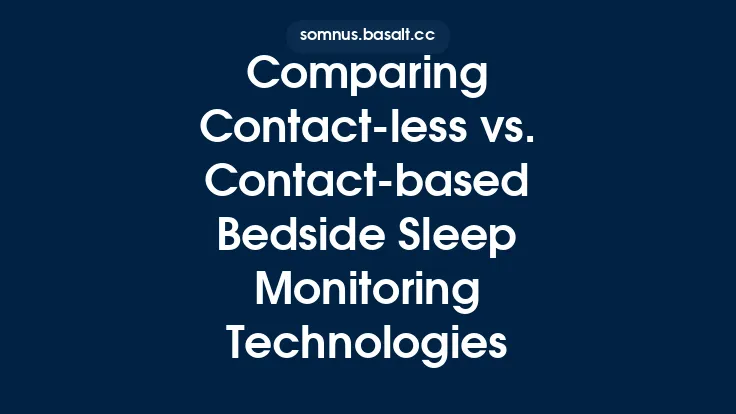 Comparing Contact‑less vs. Contact‑based Bedside Sleep Monitoring Technologies Thumbnail