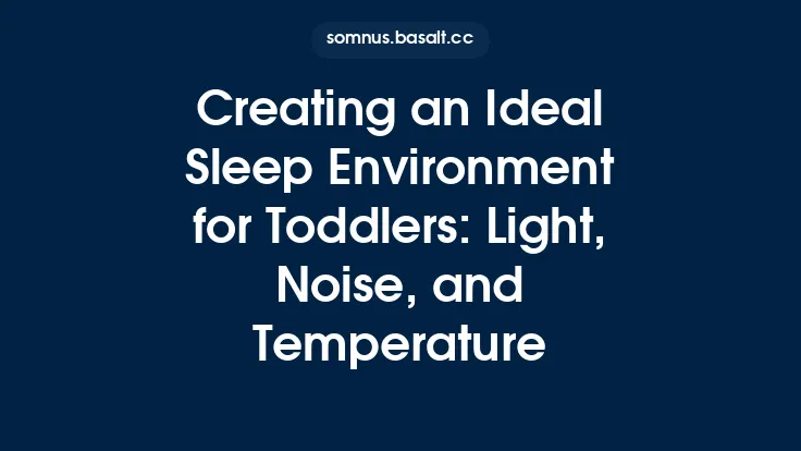 Creating an Ideal Sleep Environment for Toddlers: Light, Noise, and Temperature Thumbnail