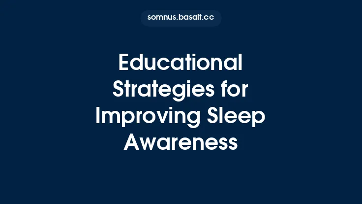Educational Strategies for Improving Sleep Awareness Thumbnail