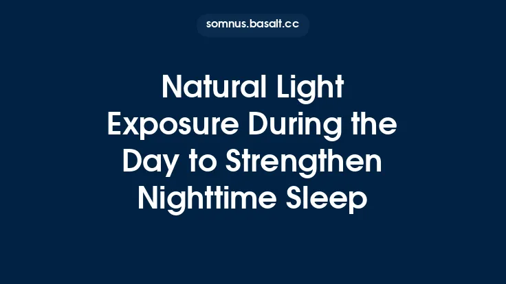 Natural Light Exposure During the Day to Strengthen Nighttime Sleep Thumbnail