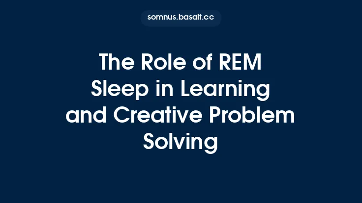 The Role of REM Sleep in Learning and Creative Problem Solving Thumbnail