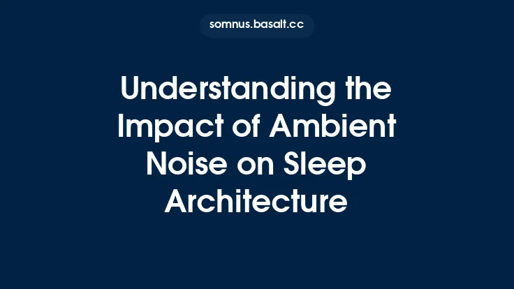 Understanding the Impact of Ambient Noise on Sleep Architecture Thumbnail