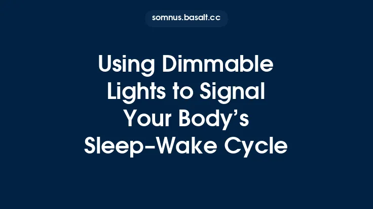 Using Dimmable Lights to Signal Your Bodyâs SleepâWake Cycle Thumbnail